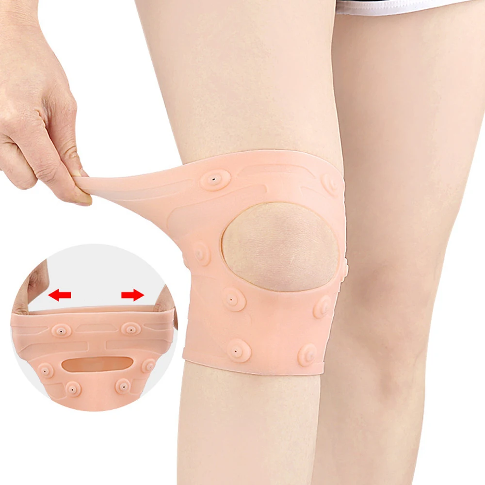 1 Stück Magnetische Kniebandage, Silikon-Kompressionsmanschette, Wasserdichter Kniescheiben-Schutz für Sport und Meniskus – Detail 5