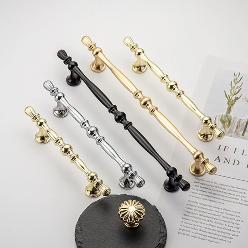 New Creative Cabinet Handle French Home Decor Wardrobe Door Handle Modern Simple Luxury Drawer Solid Furniture Handle