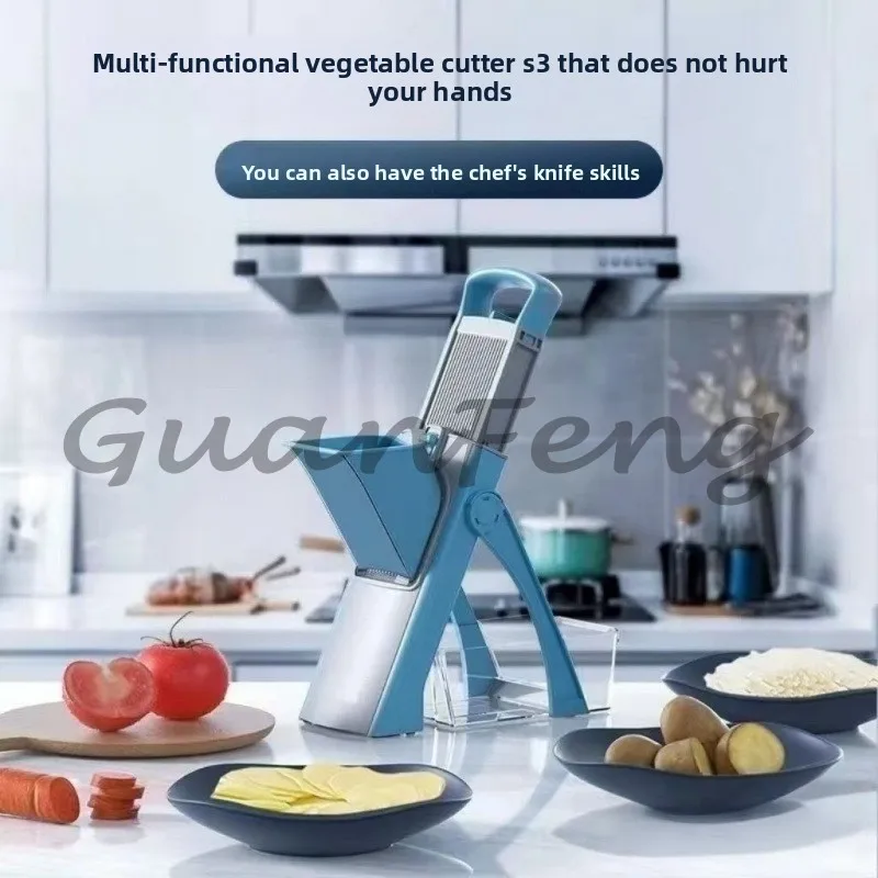 Small Kitchen Multi-functional Vegetable Cutting Artifact Household Dicing and Slicing Machine Lazy Cutting Potatoes Shredded