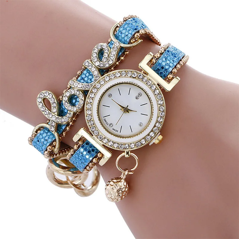 Women's Watch Brand Love Chain Watch Quartz Watch Fashionable and Elegant Holiday Gift Reloj V101