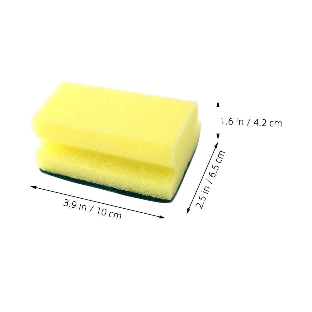 10 Pcs Sponge Scrubbing Pad Pan Cleaning Scrubber Sponges for Dishes Kitchen Frosted Pot