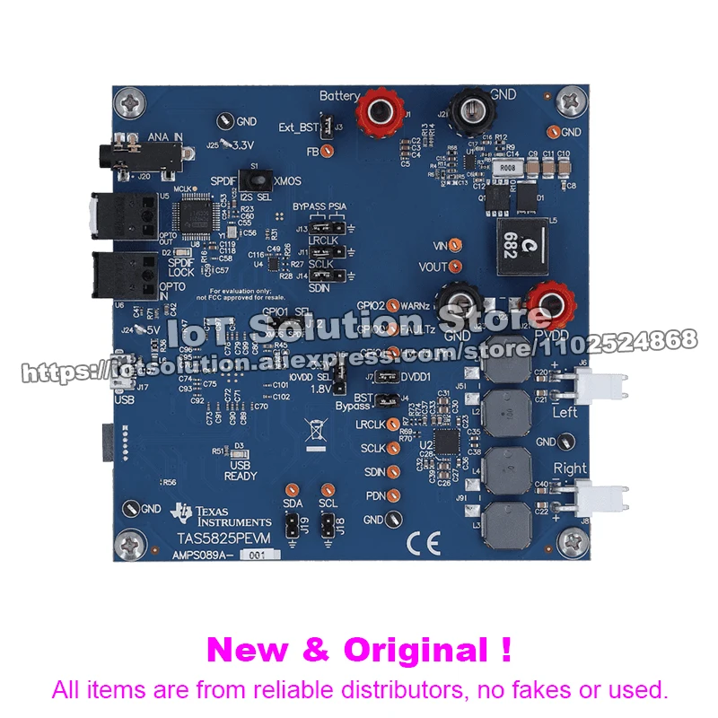 TAS5825PEVM TAS5825P high efficiency class-D audio amplifier with Hybrid-Pro algorithm evaluation module