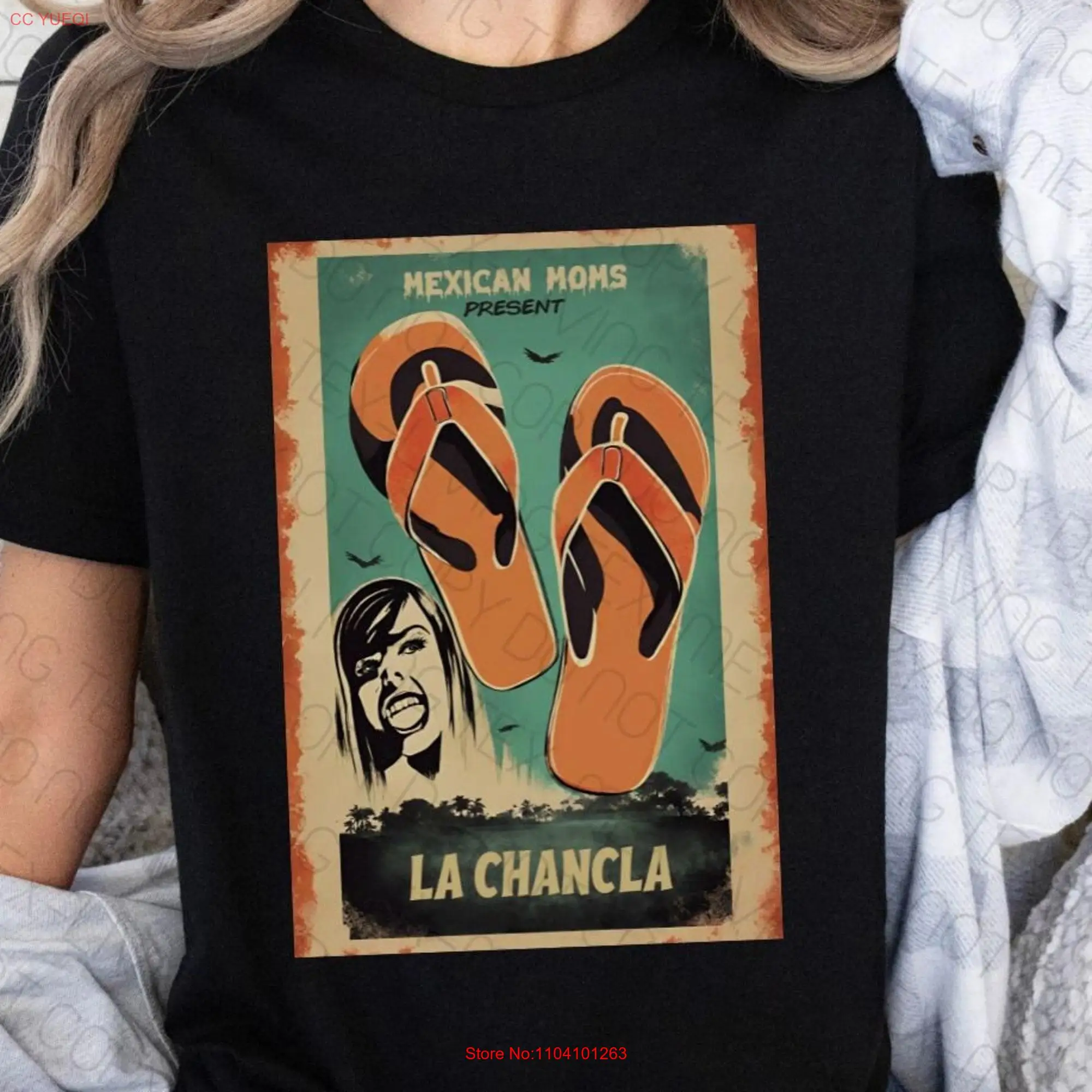 La Chancla T Shirt Funny Latina Mexican Spanish for Mom Mothers Day Dia de las Madres long or short sleeves