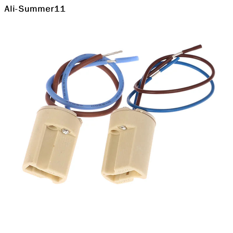 【Yb1】【WN】（）6Pcs 2025 New G9 Lamp Base Ceramic Connector Base Socket With 15CM line for LED Halogen Bulb Light