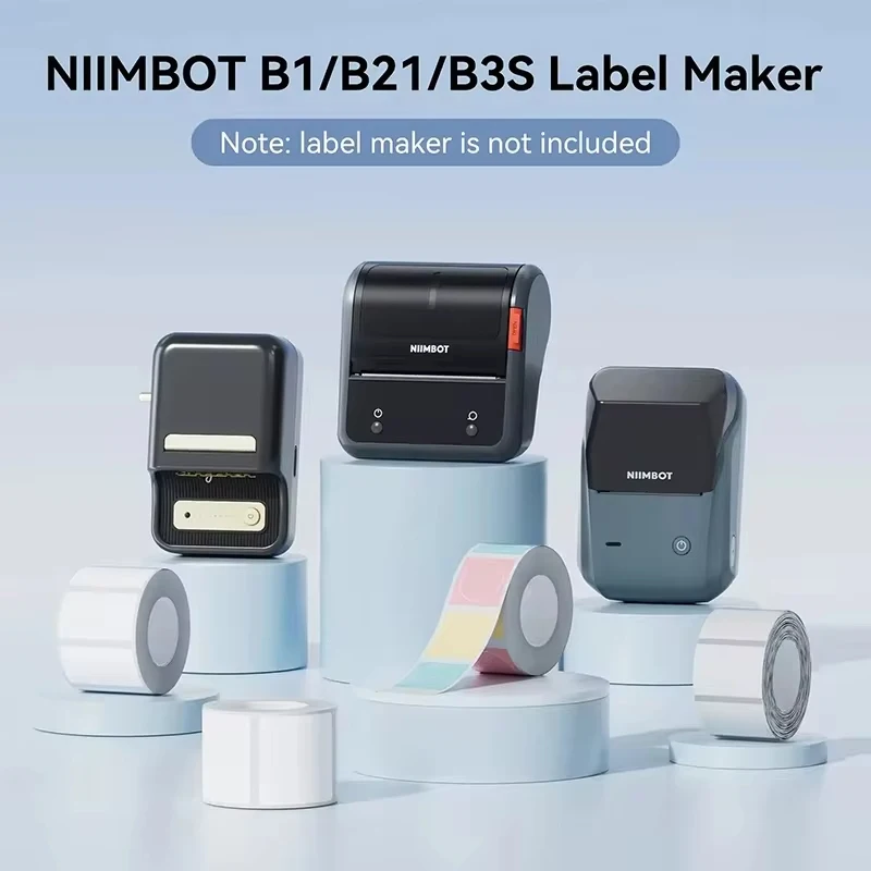 NIIMBOT White/Color/Transparent Label Adhesive Sticker Waterproof Paper Barcode Code Maker For B21 B1 B3s Mini Thermal Printer