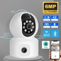 Caméra IP WiFi ICSEE 6MP à double objectif et double écran, PTZ, suivi automatique, caméra de sécurité domestique, babyphone, caméra de surveillance vidéo CCTV 1