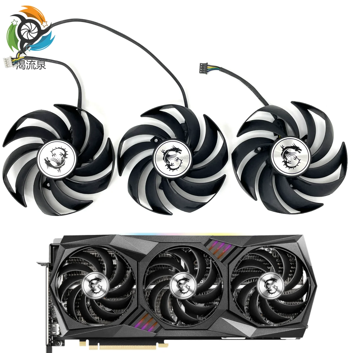 

PLD09210S12HH RX 6800XT GAMING X TRIO Fan For MSI RTX 3060 3060 Ti RTX 3070 3080 3090 Ti GAMING X TRIO Graphics Card Cooling fan