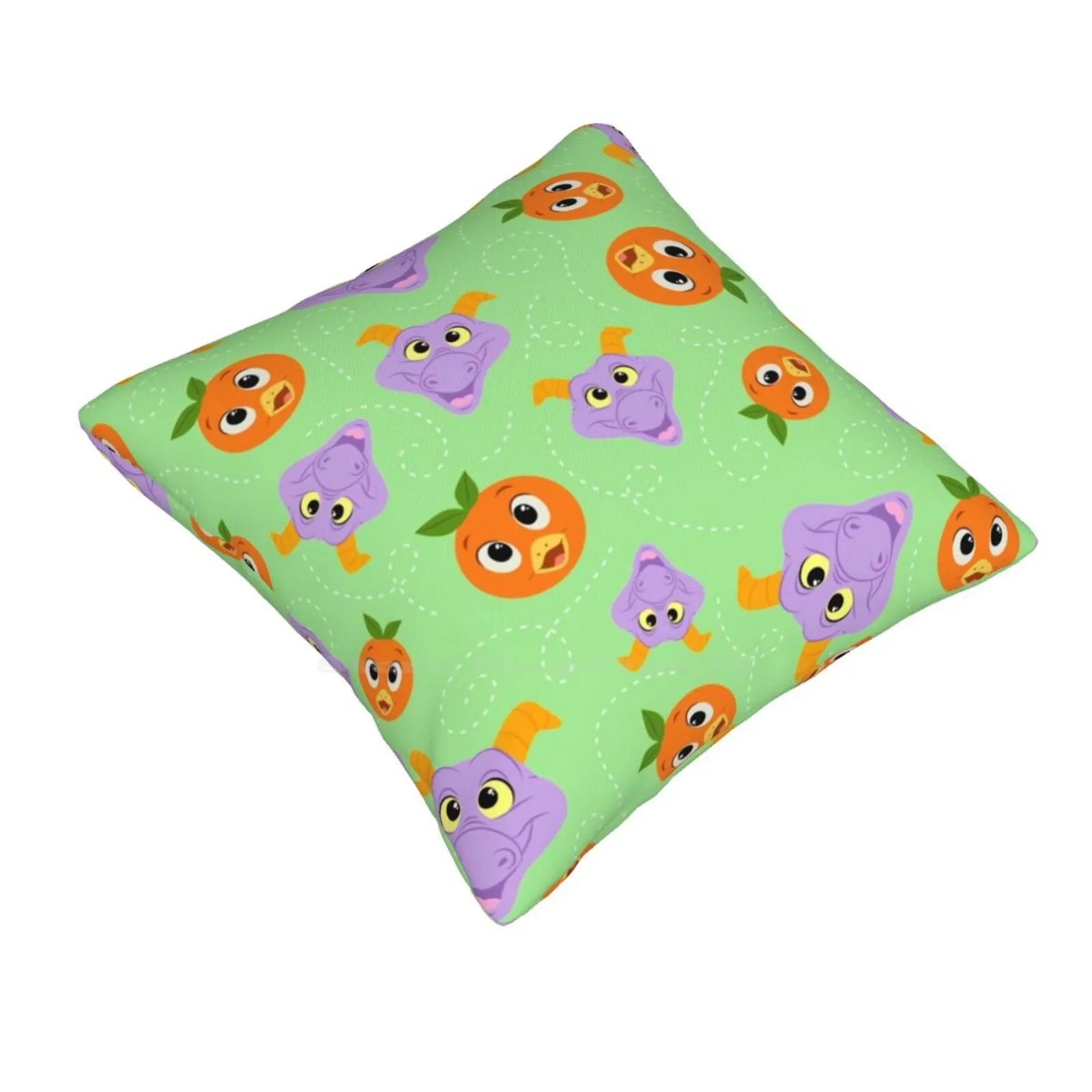 Festival Fresh-Figment And Orange Bird ( Green ) Pillows Case Bedroom Home Decoration Orange Bird Sunshine Tree Terrace Center