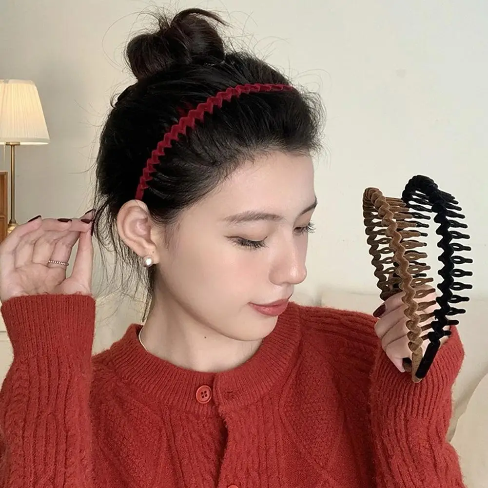 

1PCS Fashion Non-slip Hair Bands for Women Men Simple Headband Face Wash Hair Band Wave Shape Hairband Hair Accessories