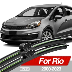 For Kia Rio 1 2 3 4 2000-2023 Front Windshield Wiper Blades 2pcs Windscreen Window Accessories 2011 2012 2015 2016 2017 2019