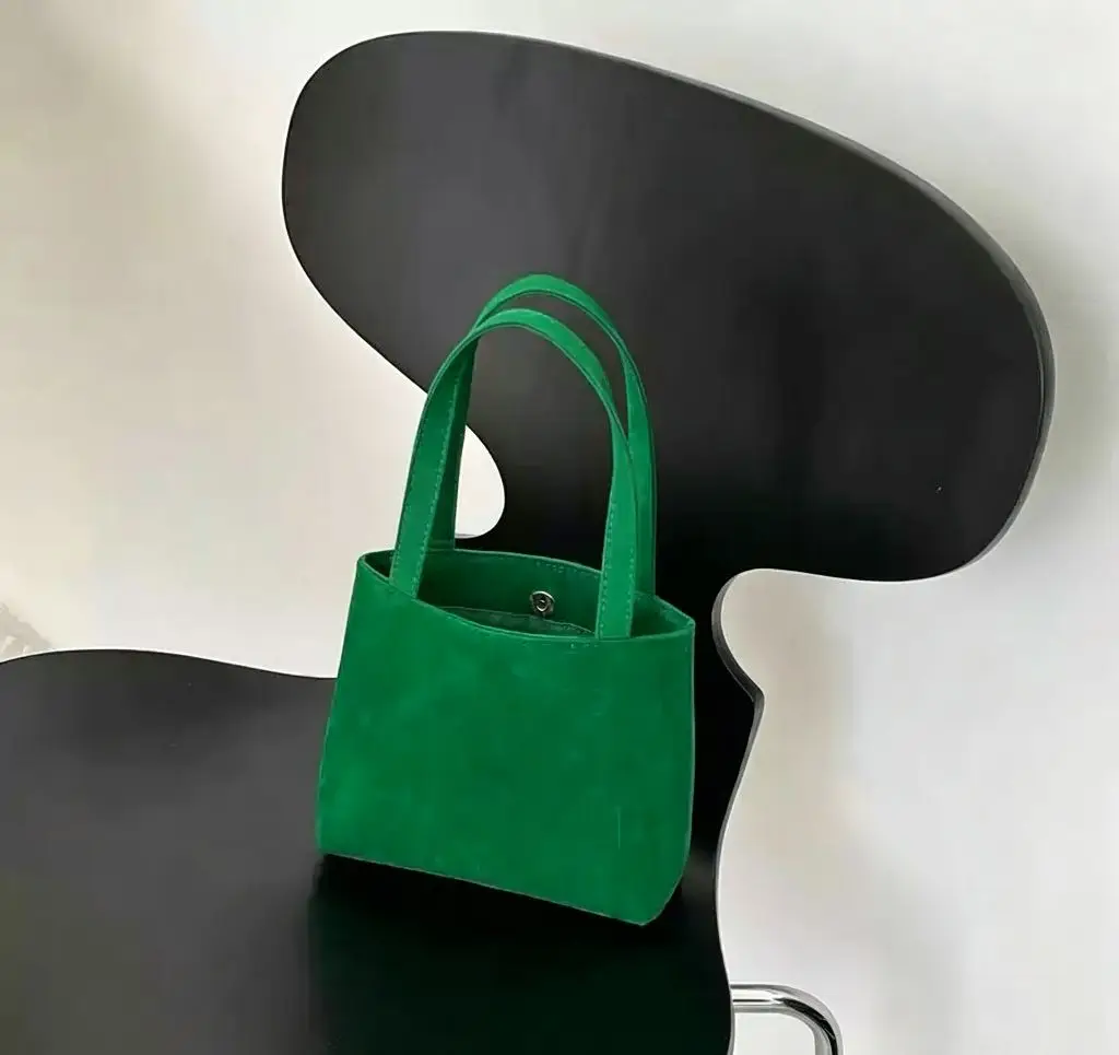 

Women's Mini Tote Bag 2026 Soft Faux Suede Top Handle Handbag Casual Small Shoulder Bag for Daily Use