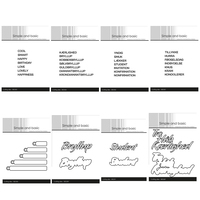 Banners Cut Words English Texts Chirstmas Metal Cutting Dies for Scrapbooking Paper Making Frame Card Craft Supplies No Stamp