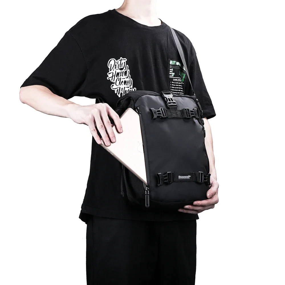 Rhinowalk Motorcycle Tank Bag Set With Base Universal 10L Internal Waterproof Outdoor Riding Pack Travel Shoulder Bags Saddle