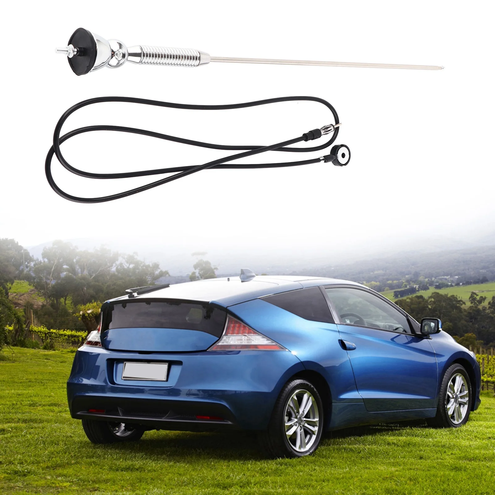 Universal Auto Dach montage Mast Antenne Kotflügel Radio AM/FM Signal Antenne verstärkte Antenne Feder Soft Rod 180 ° drehbar – Detail 2