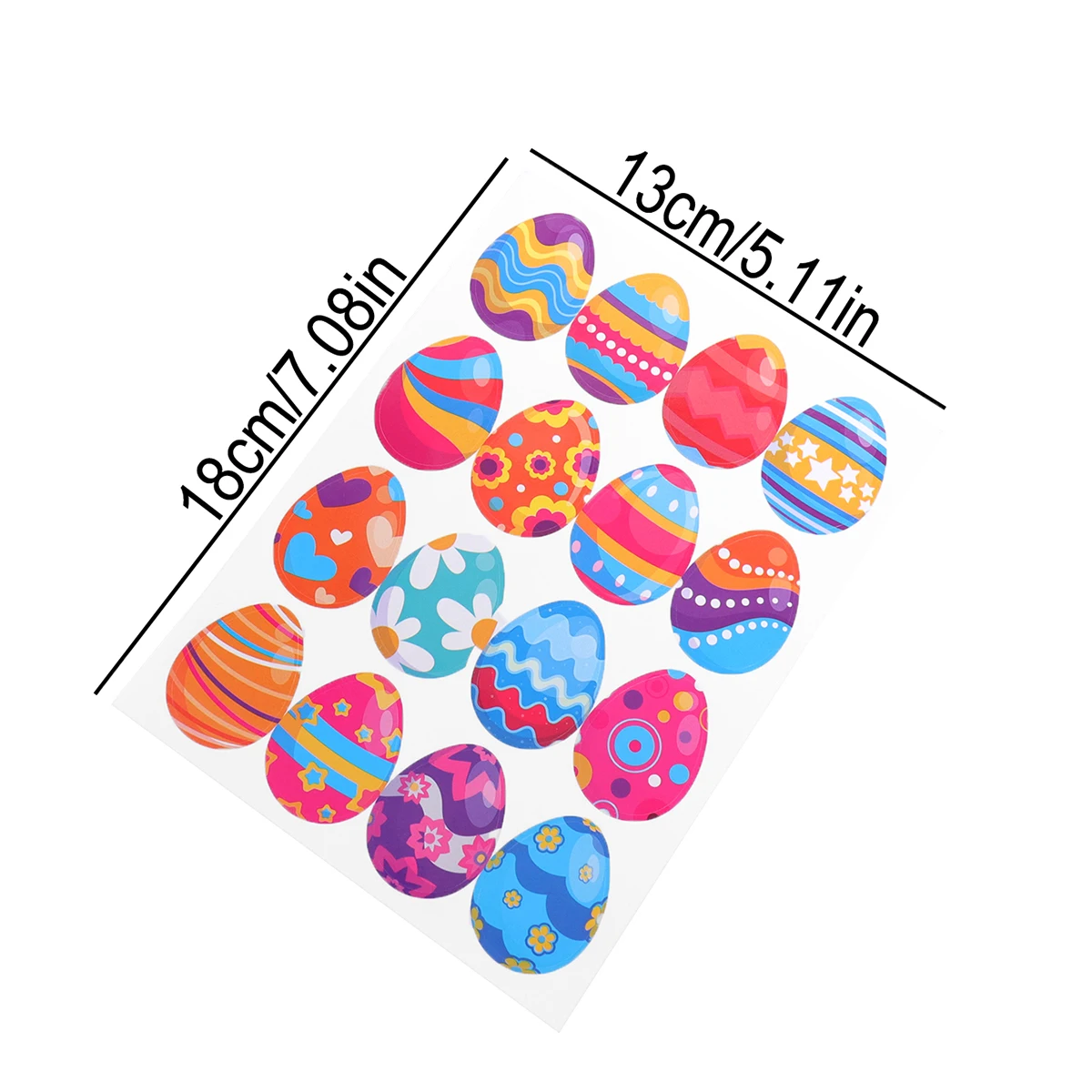 8PC Easter Egg Stickers, DIY Holiday Gift Creative Decorative Stickers for Decorating Phones, Notebooks, Water Bottles, Gift Box