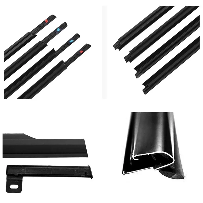 4PCS Car Door Window Glass Window Seal Moulding Trim for Suzuki SX4 Hatchback 2007-2014