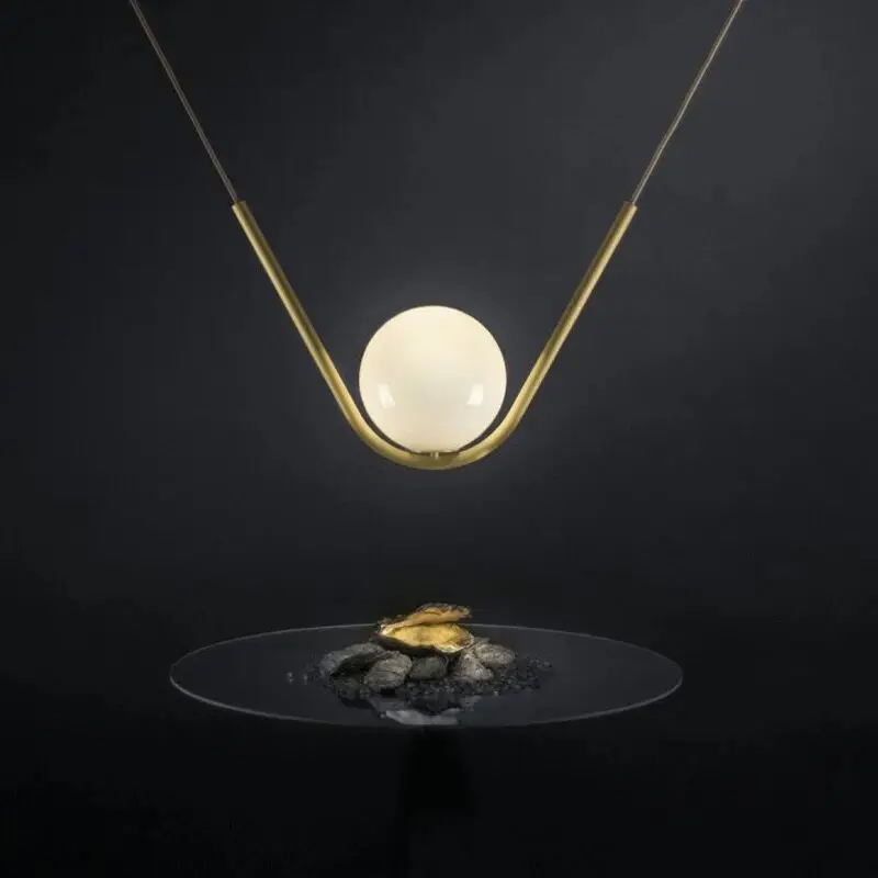 

Modern glass ball pendant lights for kitchen dining room lighting luminaire hanging lamps fixture home decoration gold metal