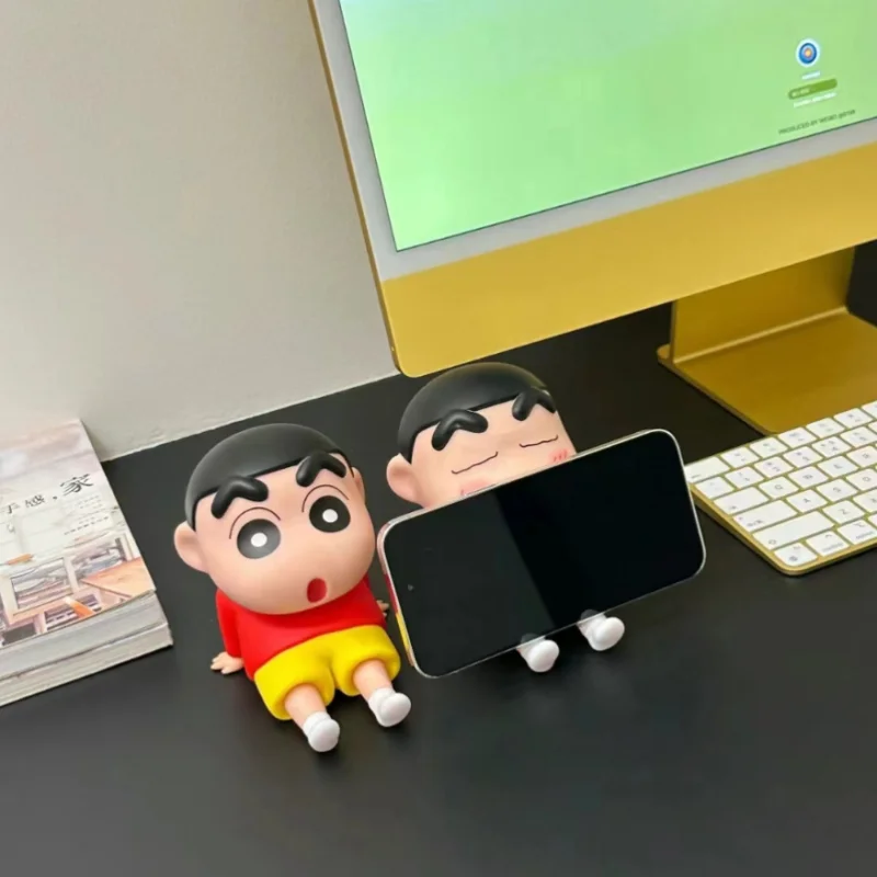 Crayon Shin Chan Cartoon Mobile Phone Holder Originality Anime periphery Desktop Ornaments Cute Holiday Gift For Boys And Girls