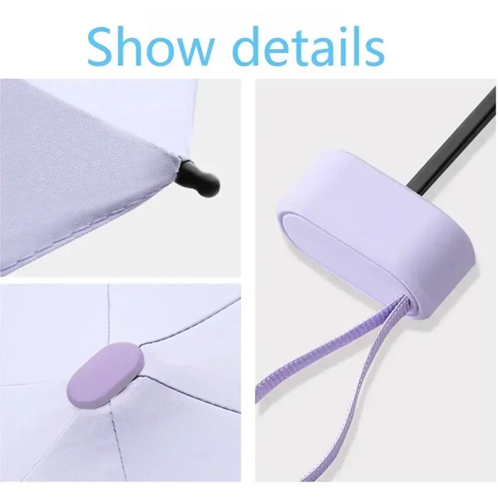 

Sturdy Five Fold Mini Sun Umbrella UPF50 UV Protection Travel Rain Umbrella Windproof Waterproof Hand Operated Parasol Travel