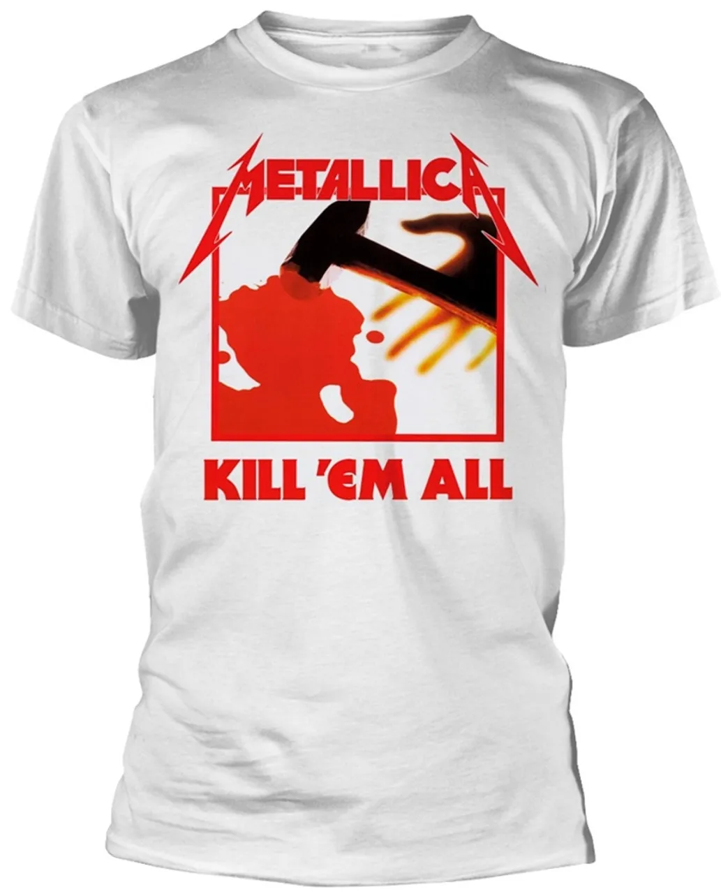 تي شيرت Metallica Kill Em All مطبوع عليه رسومات جرافيك للرجال والنساء فضفاض بأكمام قصيرة لملابس غير رسمية طوال العام ملابس فاخرة