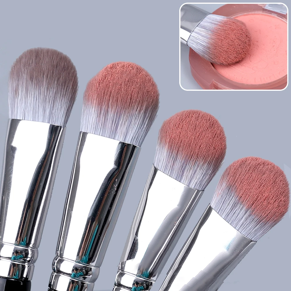 Przenośny pędzel do różu o wysokim połysku w kształcie języka Miękki pędzel do makijażu twarzy Bionic Fiber Hair Fashion Design Puder Blusher Blushes