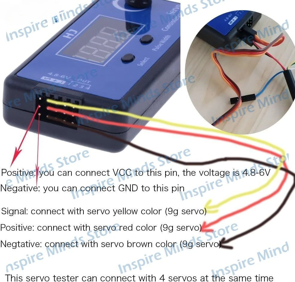 HJ Digital Servo Tester with LCD Display Portable ESC Consistency Control Device for RC Helicopter Airplane Car Tester Tool
