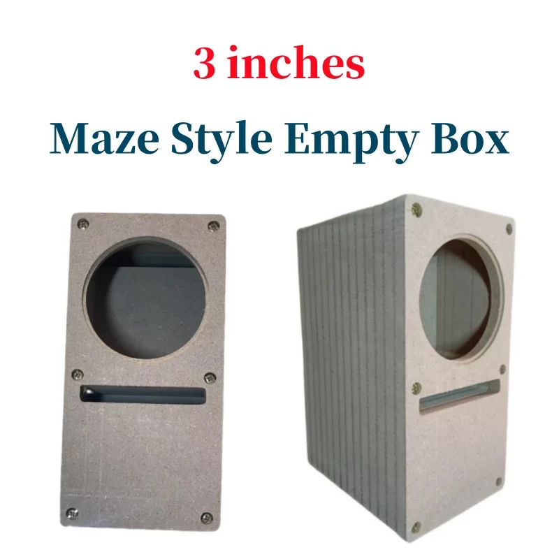 3-inch Maze Speaker Empty Box 72/77mm, Density Board Housing,DIY Passive Audio Box,Desktop Speaker,Wooden Drawer,Mini Sound Box