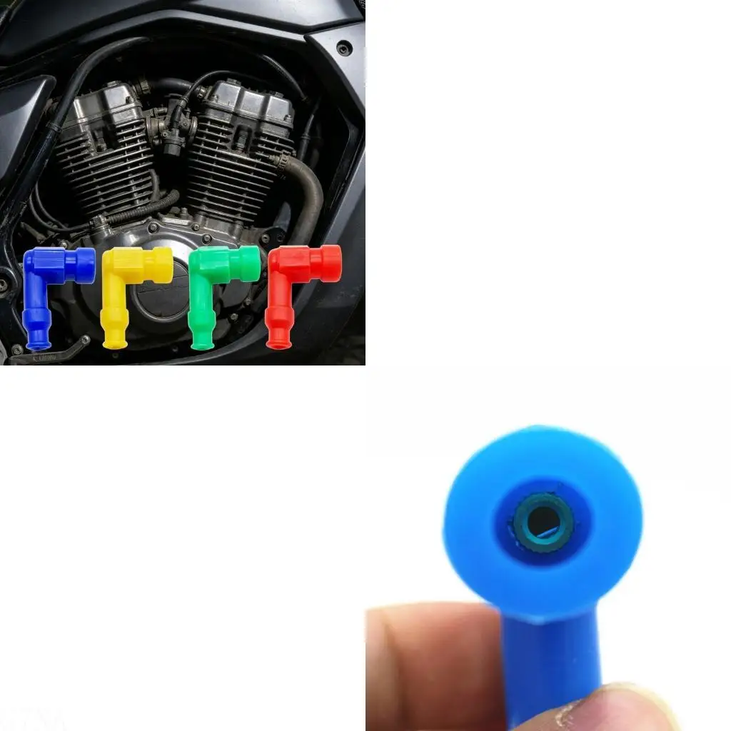 G7NA 10Pcs Universal Rubber Plugs Cap with Waterproof Heat Resistant Designs Plugs Boot for Motorcycle & Car Engines