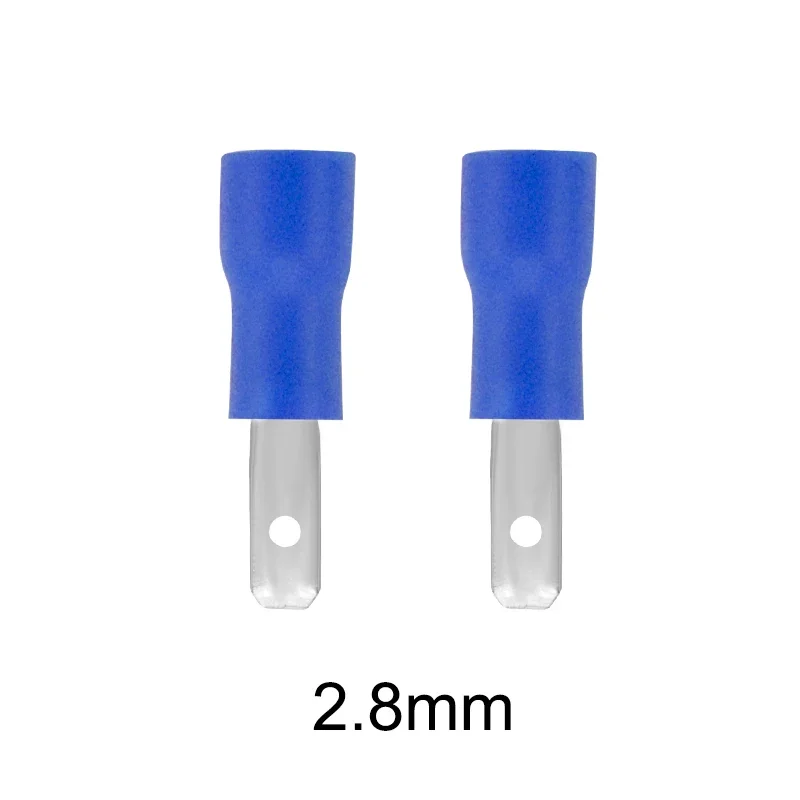 100/50/10pc Male Red blue yellow 2.8mm 4.8mm 6.3mm Insulated Electrical Crimp Terminal Spade Wire Connector Cable Wire Connector