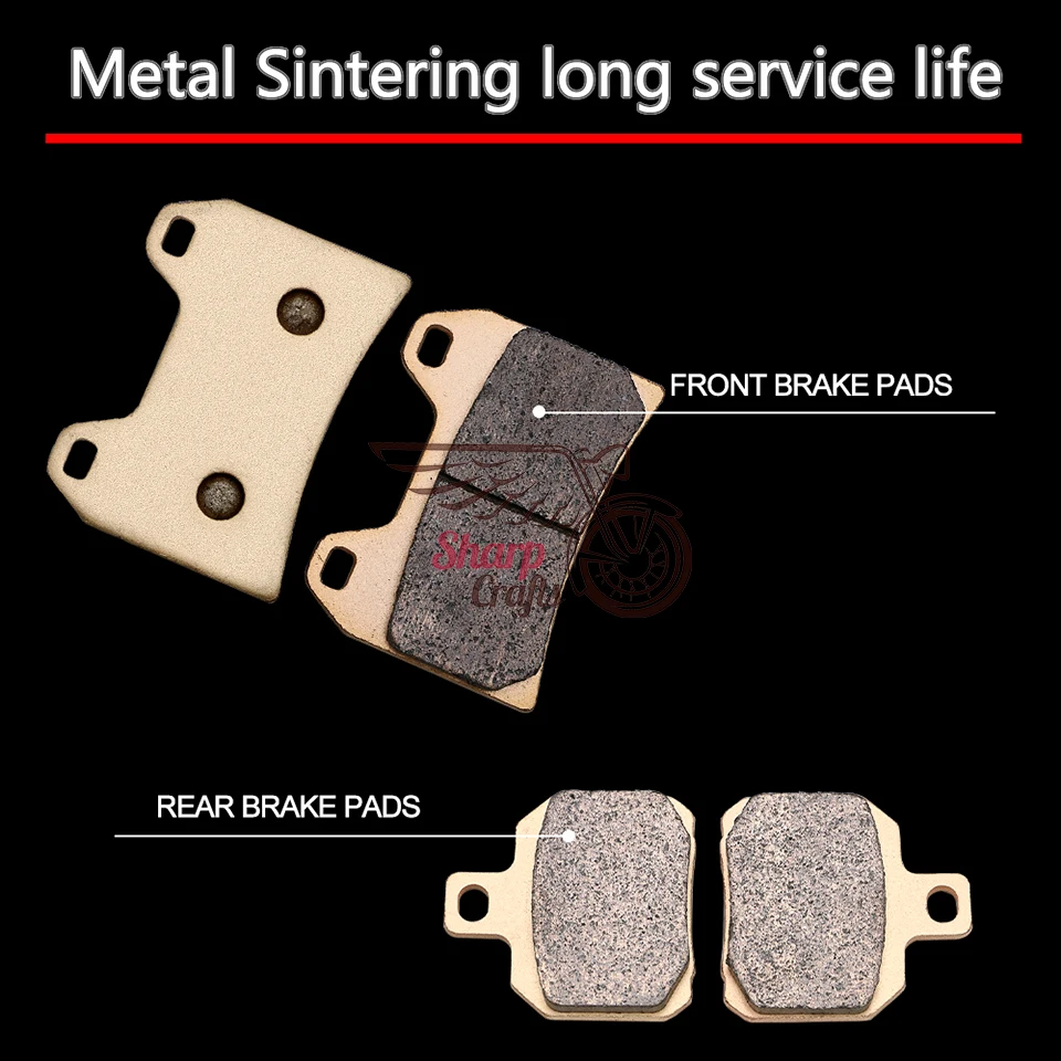 Motorcycle Accessories Front Rear Brake Pads For Benelli TNT899 Naked Tornado Trek TNT900 TNT1300 Cafe Racer TNT1130 Tre 1130K