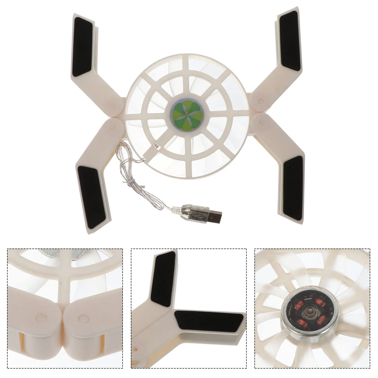 

1PCS White Foldable Laptop Cooler Notebook Fan Radiator Output Heat Dissipation Device for Various Sizes for Office