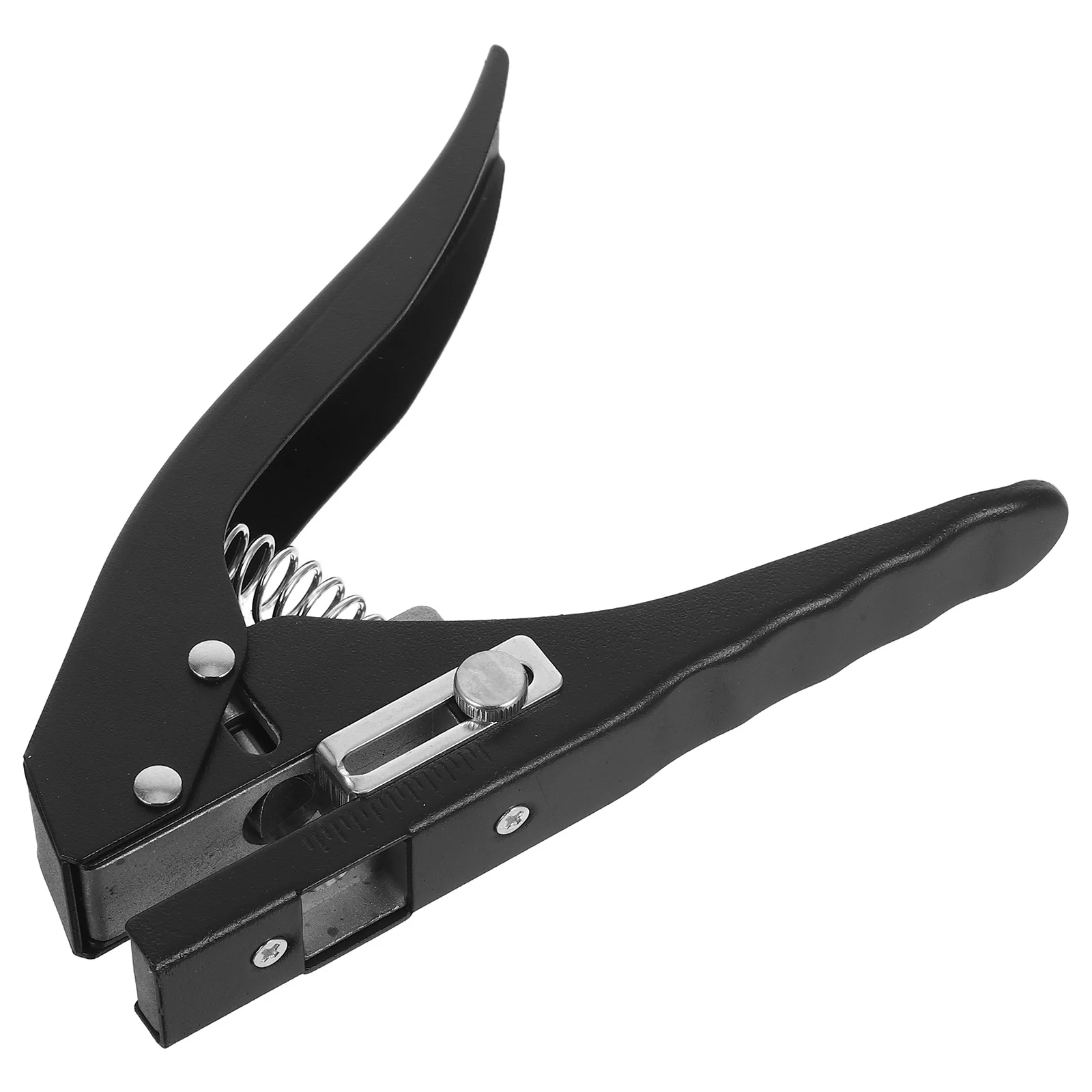 الثقيلة المحمولة المحمولة ثقب واحد لكمة 10 مللي متر للأغطية البلاستيكية ورقة بطاقات كرتون مكتب الحرفية استخدام دليل الناخس