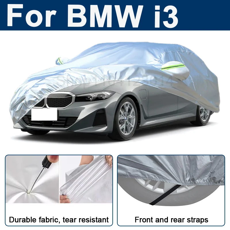 

Outdoor Full Car Cover For BMW i3 with Reflective Strips Waterproof Snowproof Dustproof UV Protection Auto Exterior Accessory