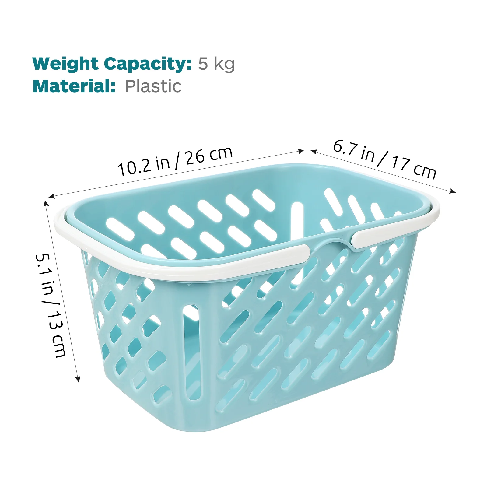 Paniers de courses pour l'épicerie, jouets pour tout-petits, poubelle pour enfants, plastique bleu avec poignée