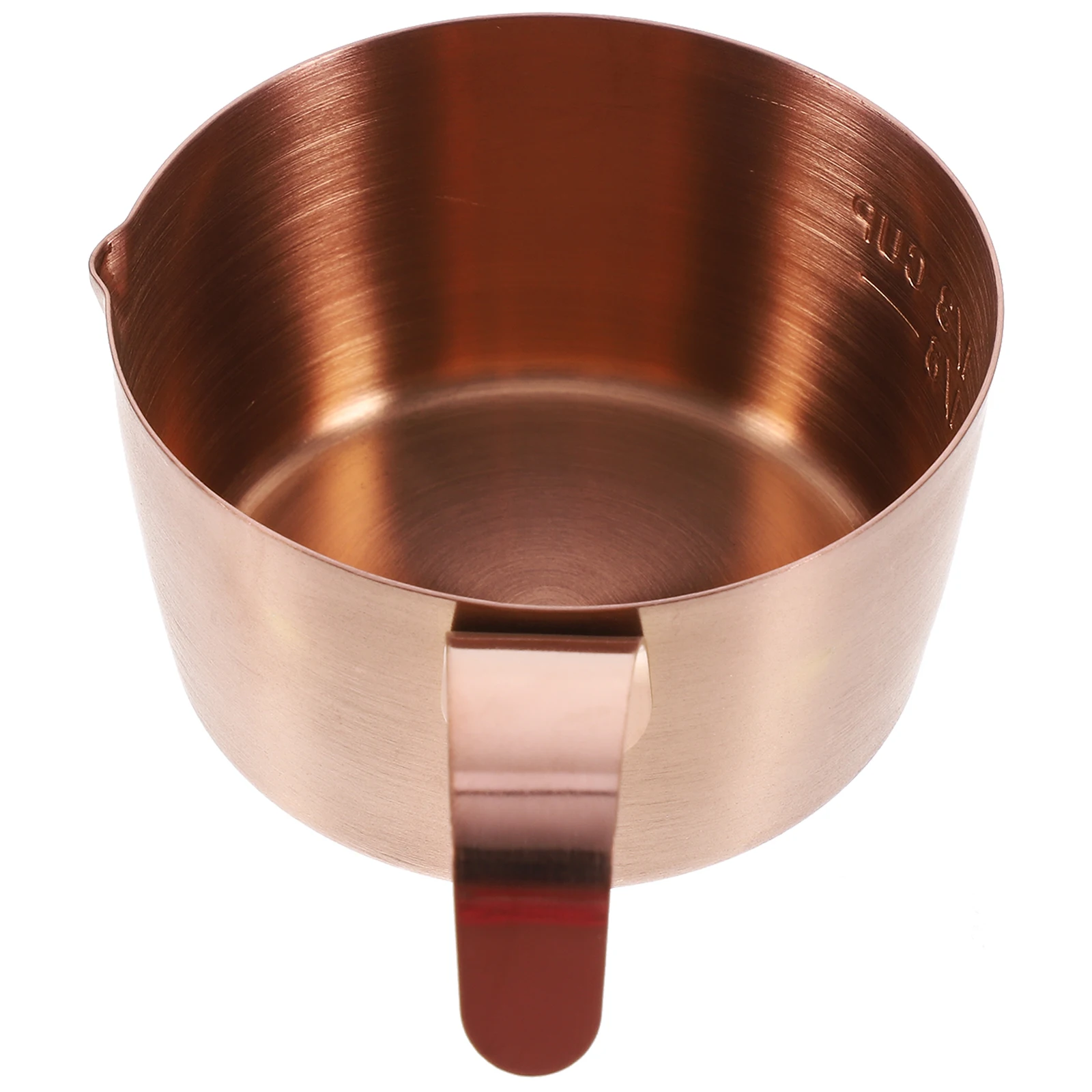 Taza para salsa de acero inoxidable, taza de extracción dorada de 80ml con mango, jarra medidora para crema, pequeño recipiente para té de la leche y Espresso