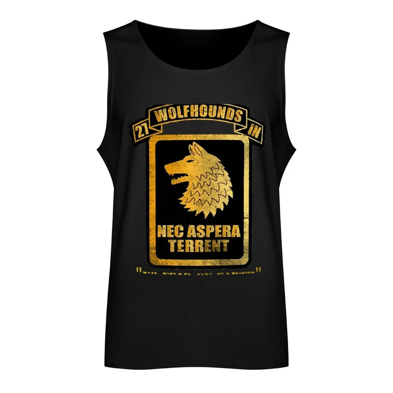 27th Infantry Regiment Wolfhounds Nec Aspera Terrent Tank Top anime gym sleeveless vests