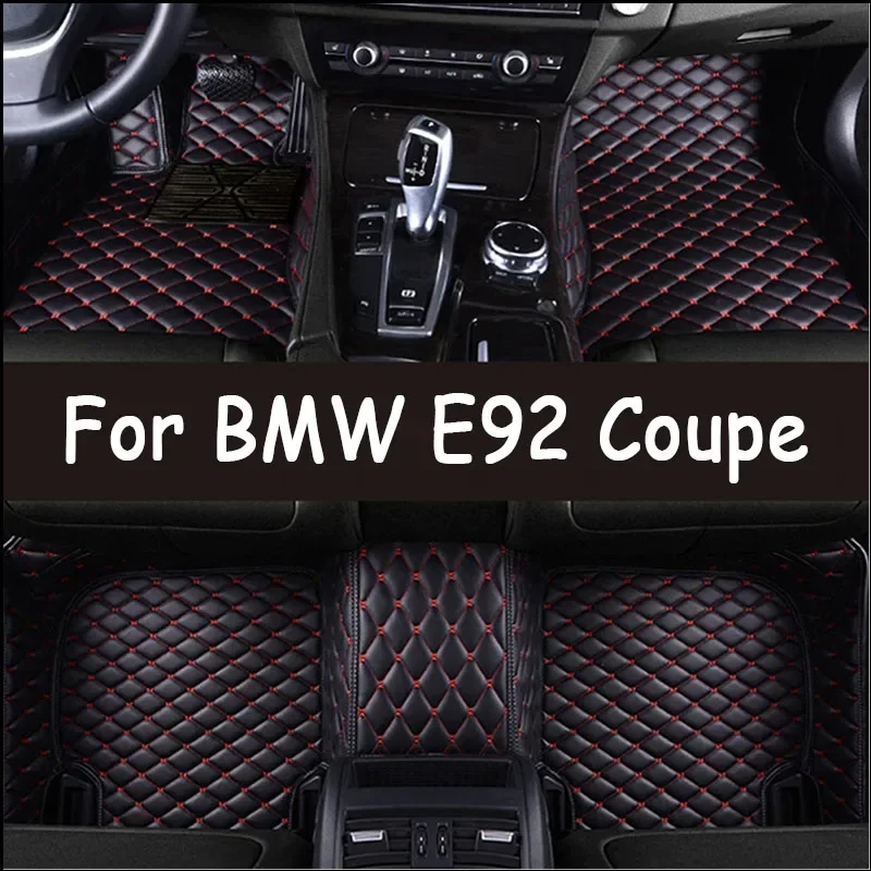 

Custom Automotive Car Floor Mats For BMW E92 Coupe 2005 2006 2007 2008 2009 Auto Luxury Leather Men Women Car Mats Full Coverage