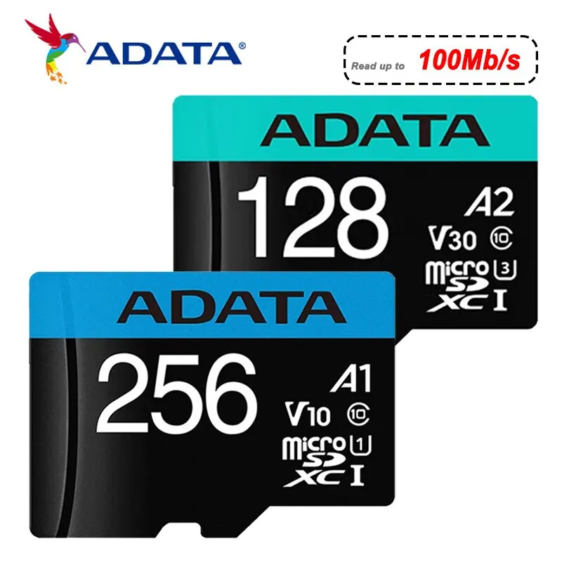 ADATA SDXC Micro Card 32GB 64GB 128GB 256GB A1 V10 U1 Class 10 UHS I Memory Card Microsd Card Flash Card Storage Card For Phone