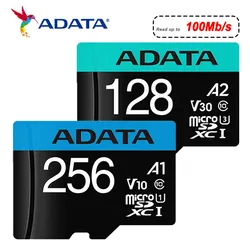 ADATA SDXC Micro Card 32GB 64GB 128GB 256GB A1 V10 U1 Class 10 UHS I Memory Card Microsd Card Flash Card Storage Card For Phone