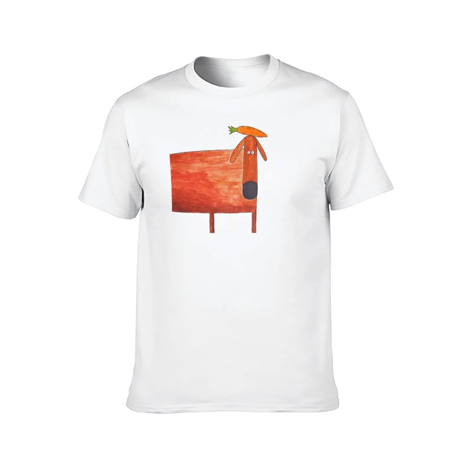 Surrealist Dachshund with carrot watercolor ala Magritte T-Shirt tees summer 2025 anime clothes fitted t shirts for men