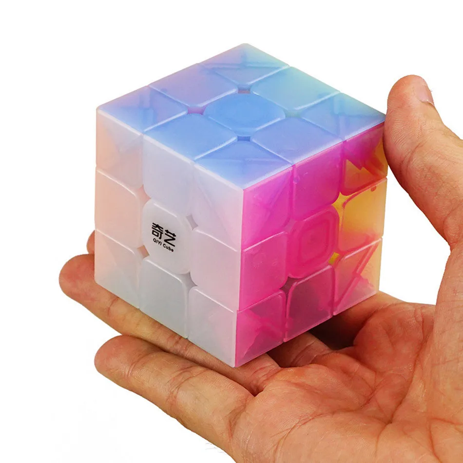 Qiyi Warrior W 3x3x3 Speed Cube Stickerless trasparente professionale Magic Cubo puzzle giocattoli educativi colorati per bambini