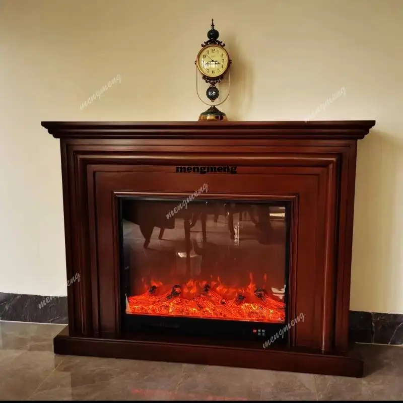 

European fireplace decorative cabinet French simple fireplace frame Solid wood American heating TV cabinet