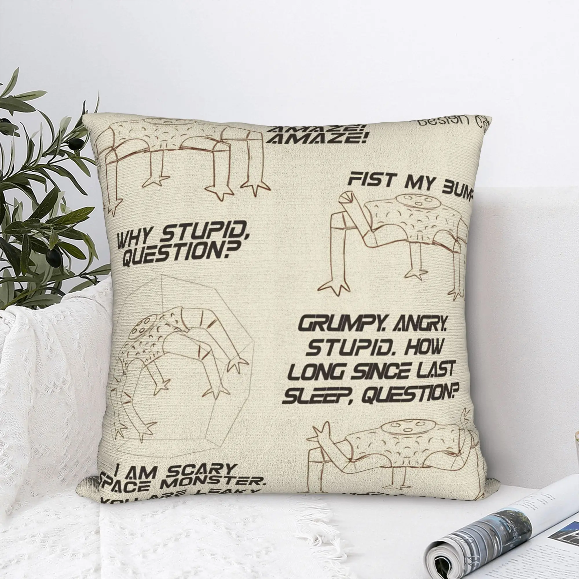 Project Hail Mary Square Pillow Covers Polyester Home Ryland Grace Rockys Cushion Case Home Decoration Throw Pillow Case 45*45
