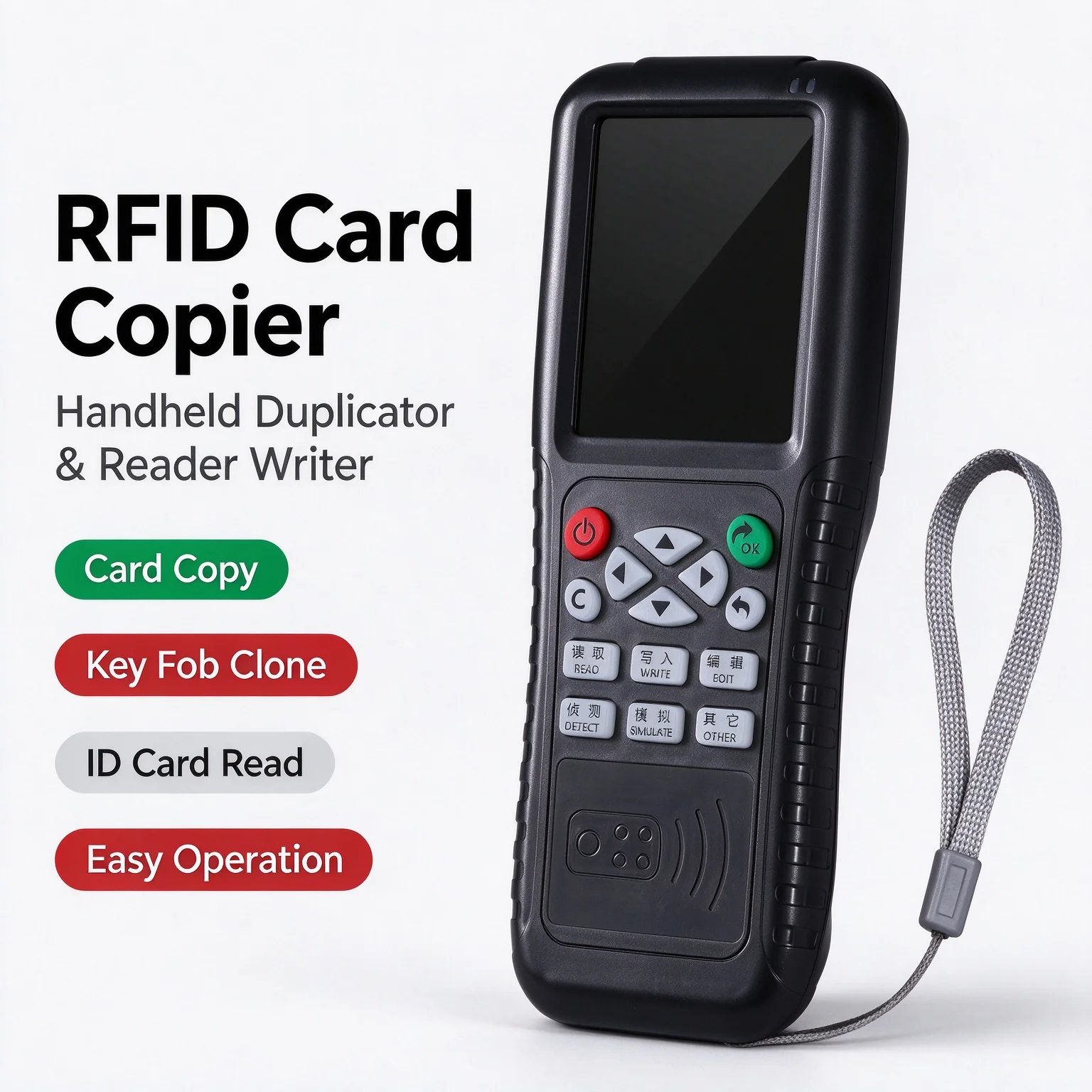 5YOA Handheld iCopy X100 RFID NFC Card Copier 125Khz EM4100 13.56M M1 Card Duplicator Access Control Key Fob Clone Reader Write