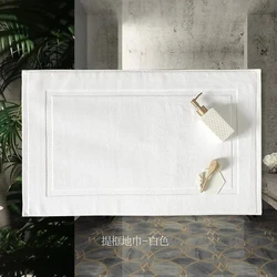 Thick Jacquard Floor Towel, 100% Cotton, Non-Slip, Water Absorption, White, SPA, Bathroom Mat, Hotel, Home, Grey Bath Mats