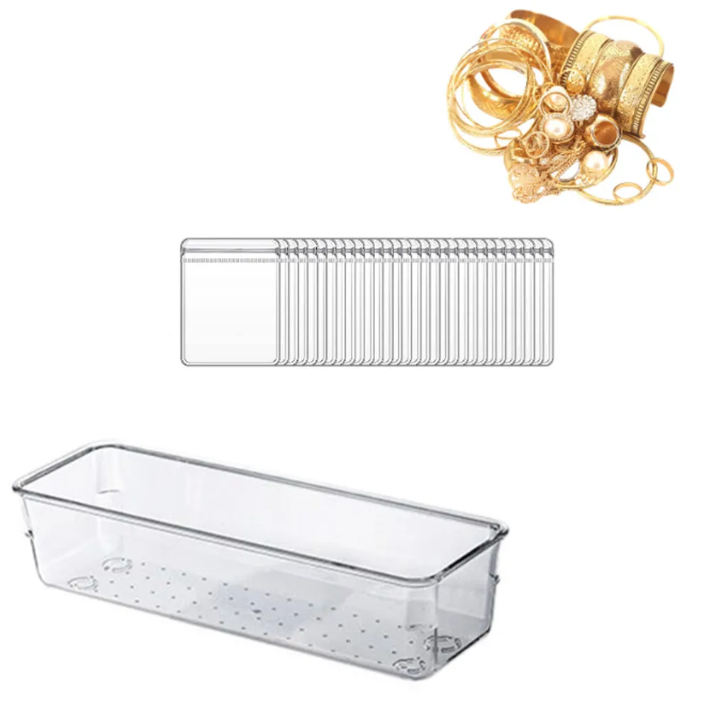 

Anti-Oxidation Jewelry Storage Bag with Box Transparent Ziplock Holder for Necklace Bracelet Ring