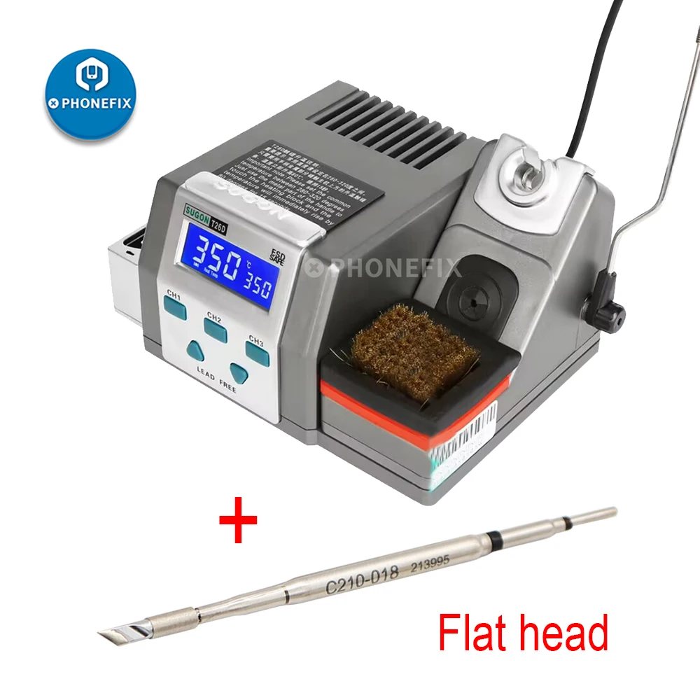 SUGON T26D Electric Soldering Station 2s Heating Soldering Iron Kit JBC Handle Tip Universal 80W Power Heating System