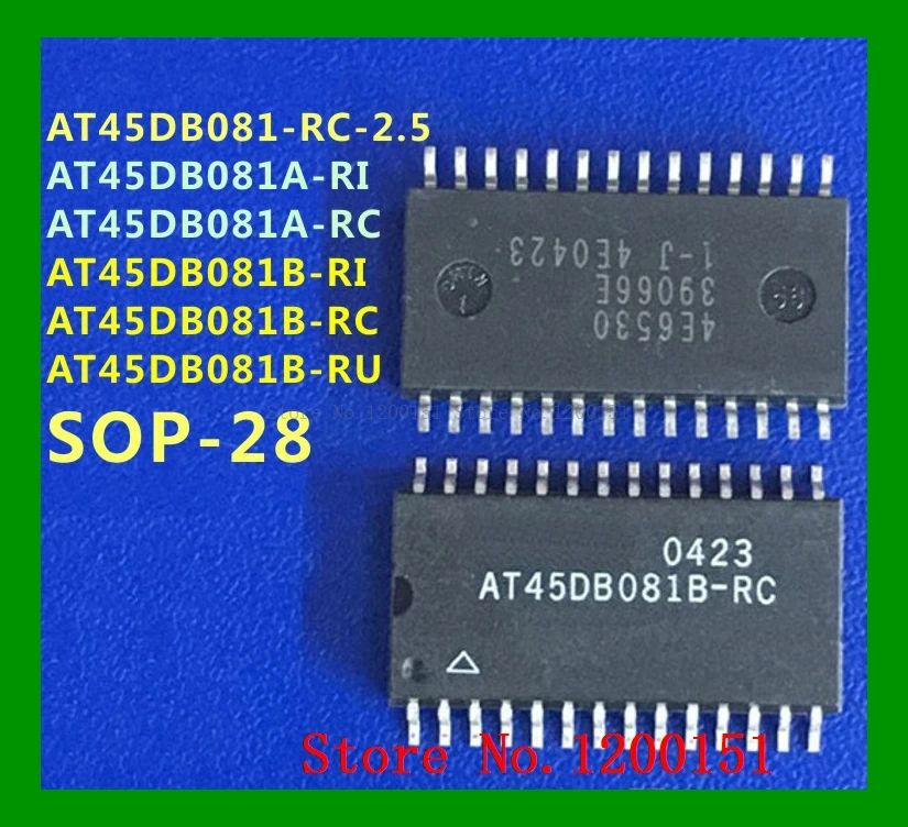 AT45DB081 AT45DB081-RC-2.5 AT45DB081A-RI AT45DB081A-RC AT45DB081B-RI AT45DB081B-RC AT45DB081B-RU SOP-28
