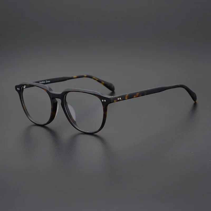 High quality vintage square frame men's match coffee color acetic acid optical frame Luxury brand fashion prescription glasses