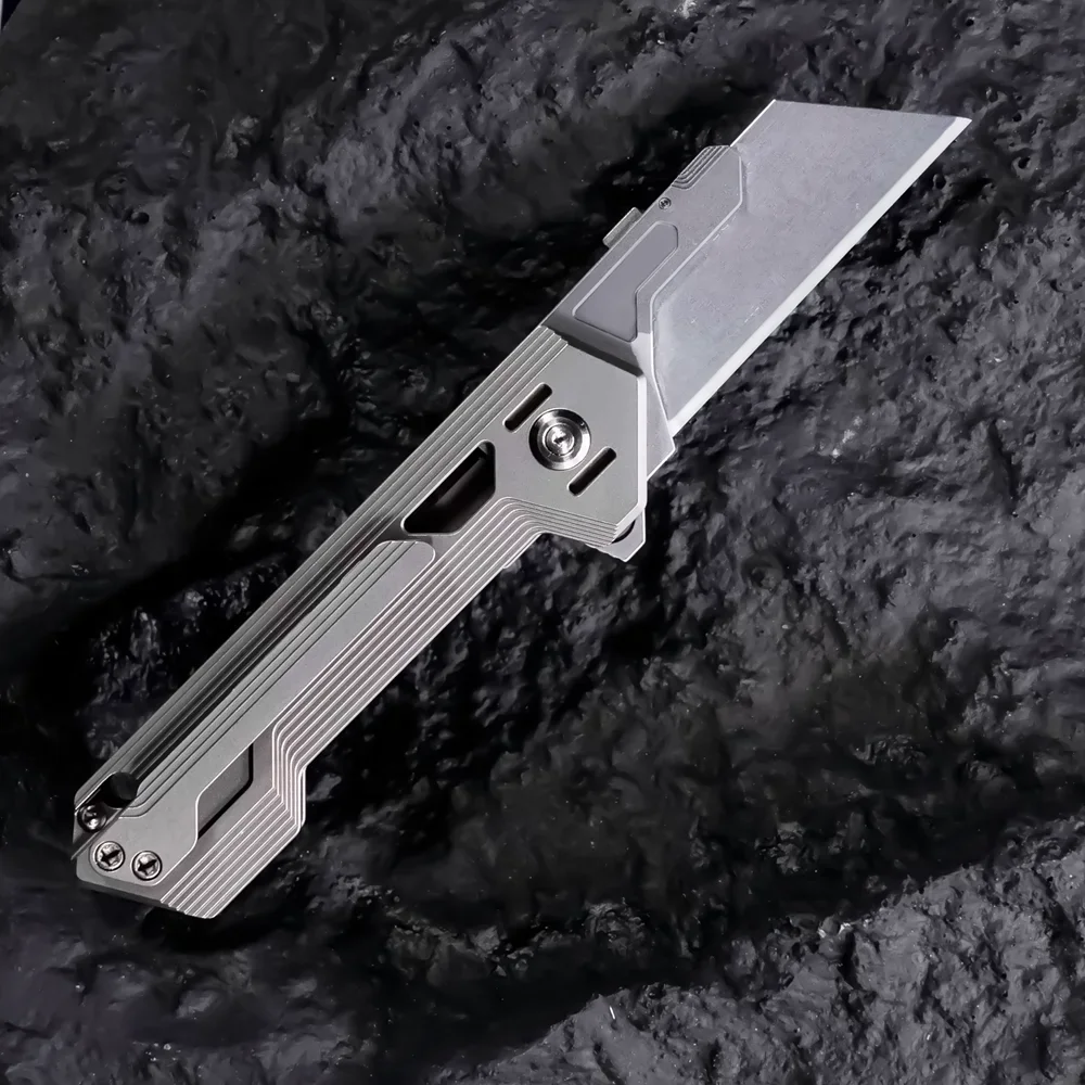 Titanium Alloy Pocket Cutter Knife Unpacking Camping Pocket Outdoor Tools Utlity Knife EDC